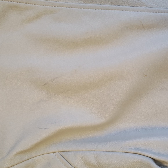 White Italian leather jacket - Picture 9 of 10